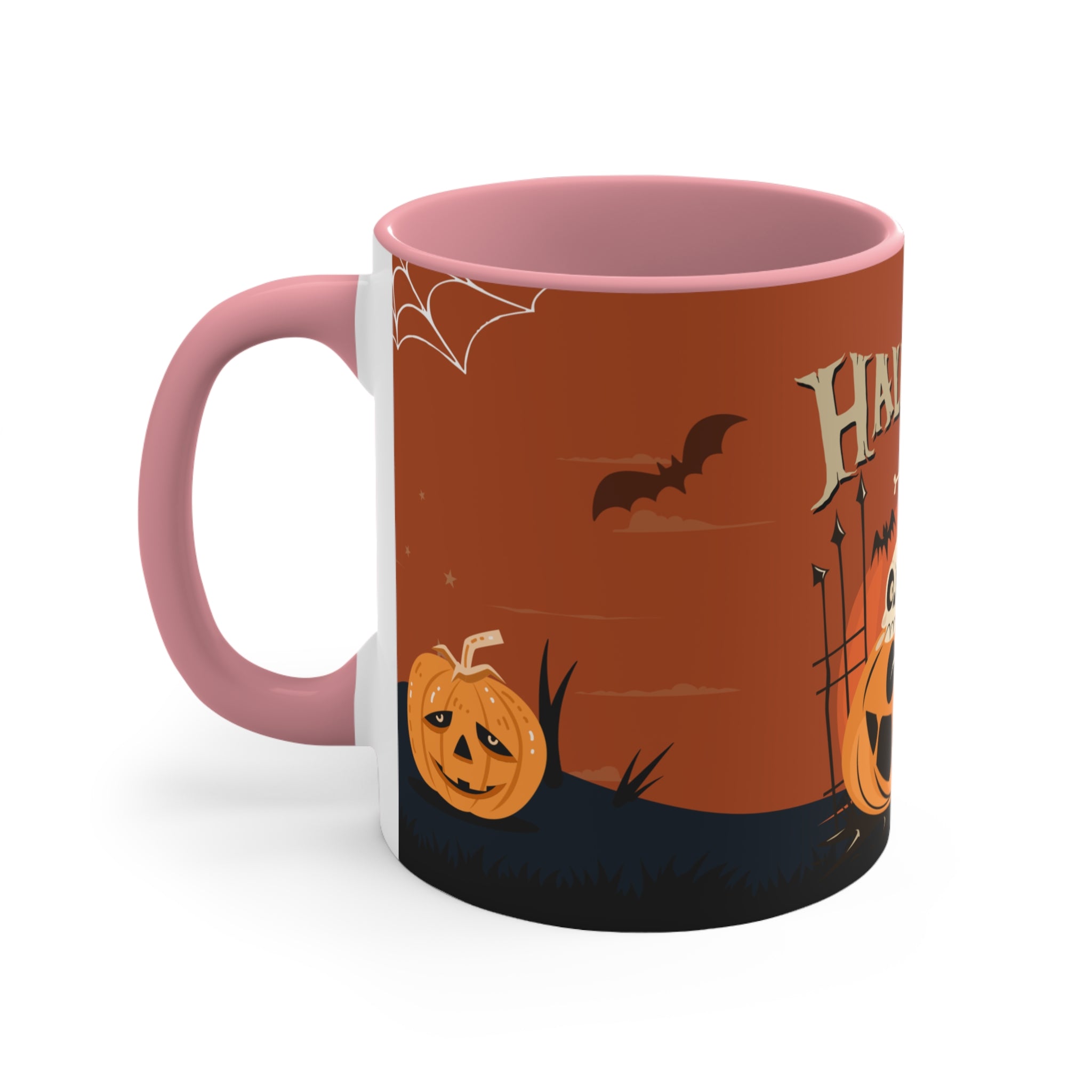 Happy Halloween with Pumpkin | Colorful Accent Mugs